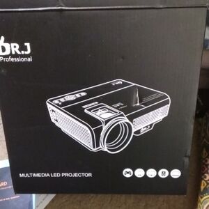 DR. J P68 Projector – 170″ Display, HDMI, Gaming & Sports Ready 🎮🏈